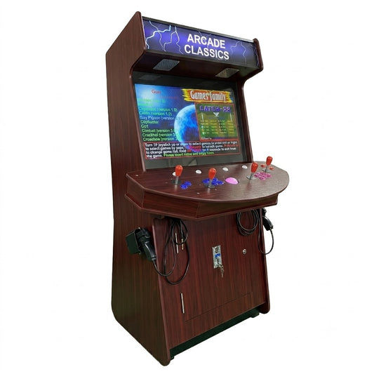 DW 4 Player Standup with 2 shooting guns Arcade Machine 4600 Retro Multi Cade Games Dark Wood