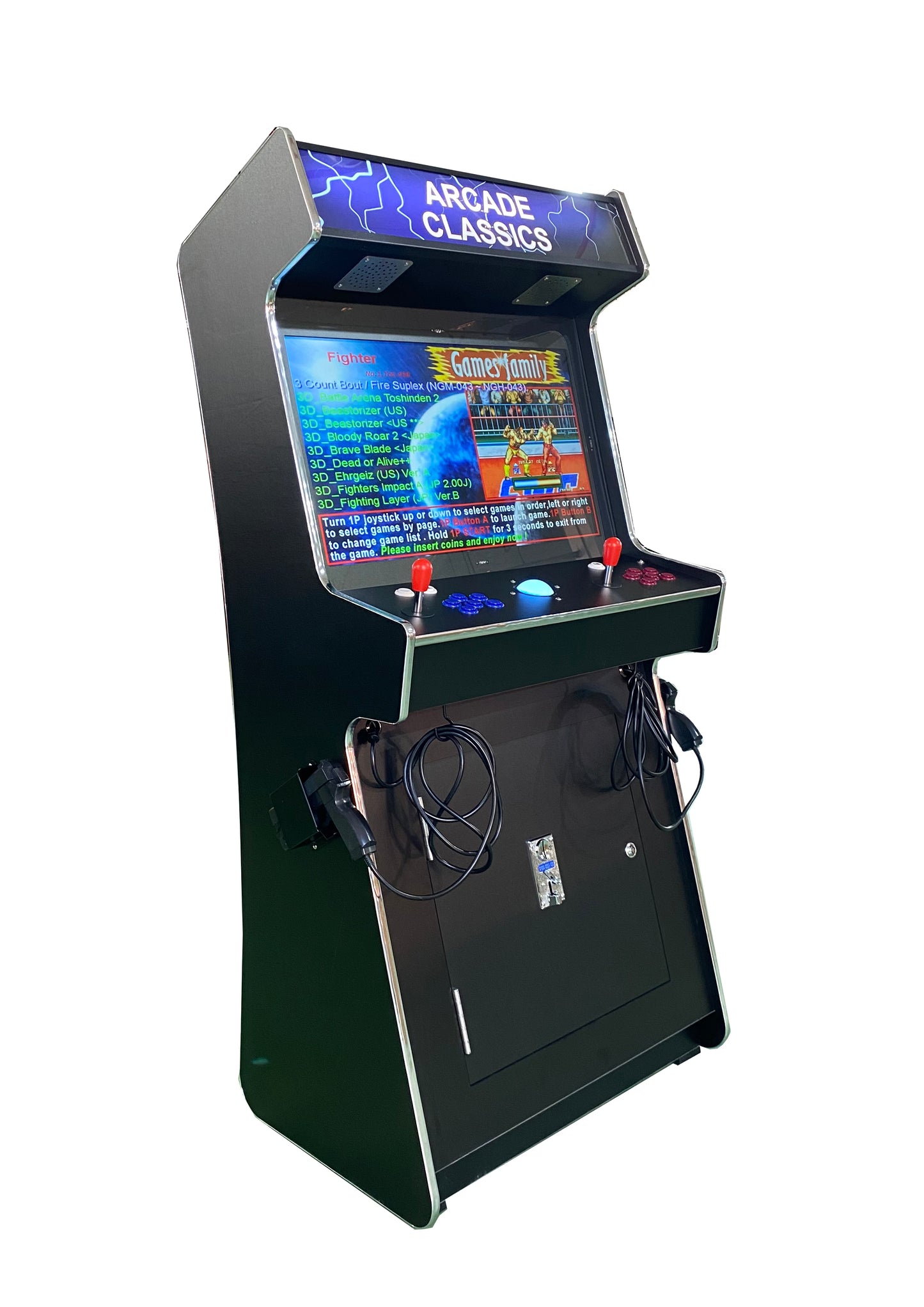 2 PLAYER STANDUP Arcade Machine With 2 shooting Guns 4600 Games Multi-cade  Upright Retro Cabinet Black