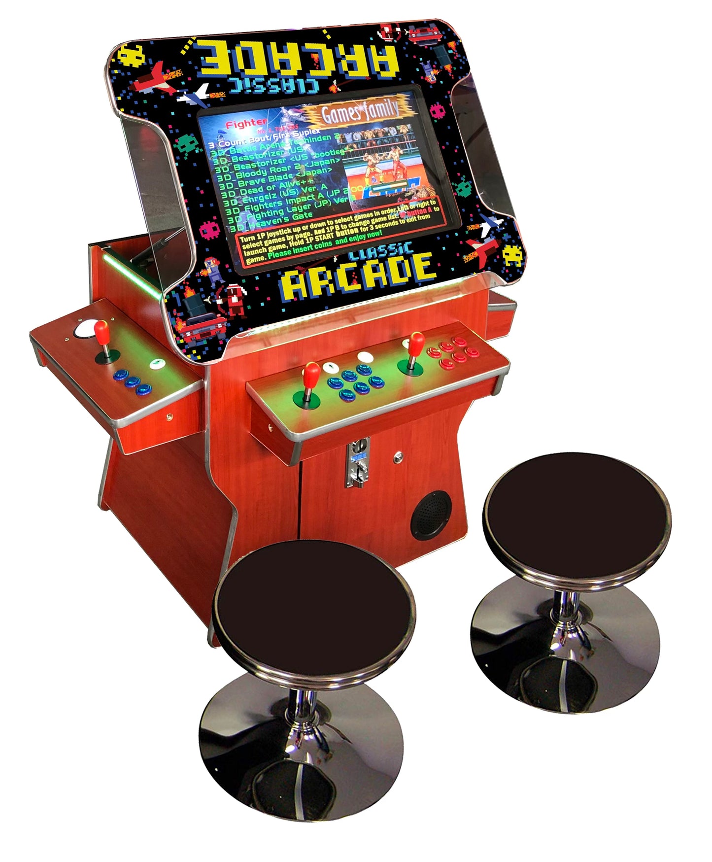 Abvideo arcades Cocktail Arcade Machine 3505 Tilt Up Wood Retro Wood