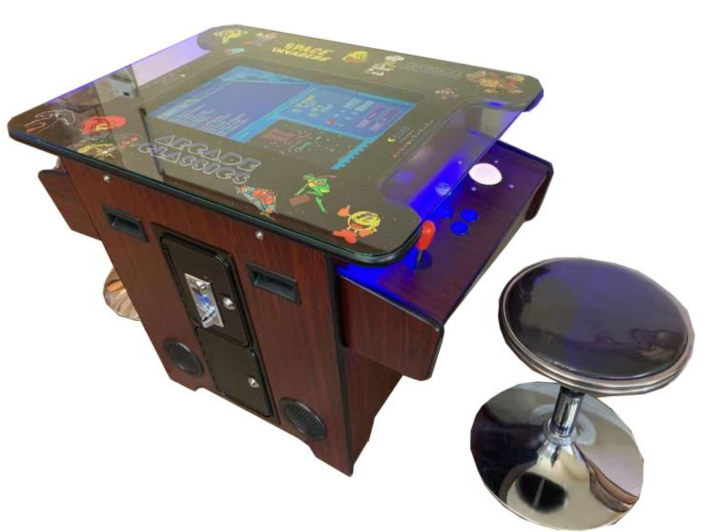 cocktail table machine trackball arcade 412 games (top view)