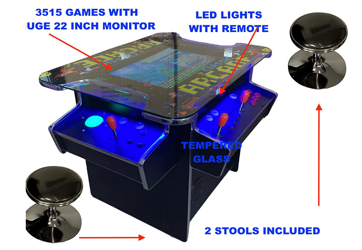 TRACKBALL Cocktail Arcade Machine 3515 Multi cade Retro 3500 games Cabinet