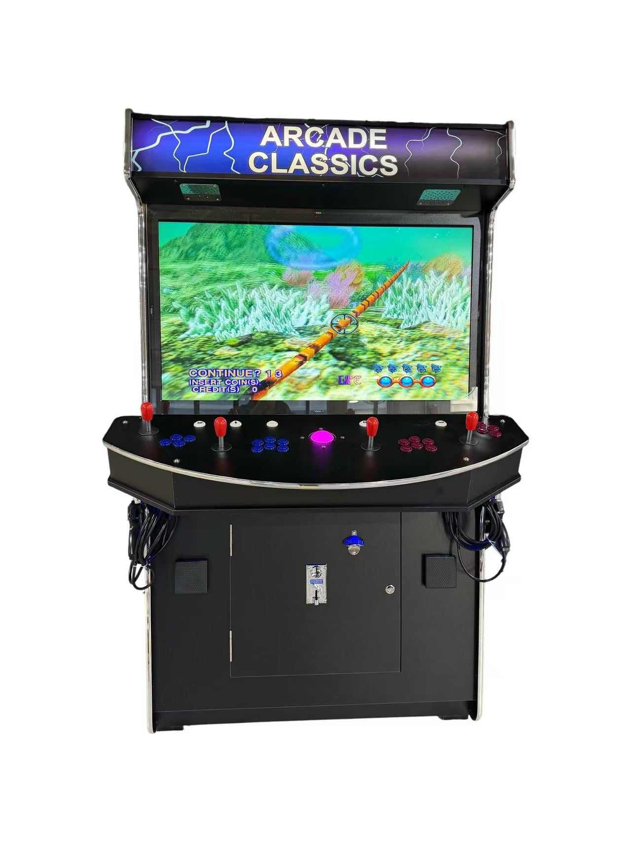 4 Player Standup 43 inch Screen with 2 shooting guns Arcade Machine 4600 Retro Multi Cade Games