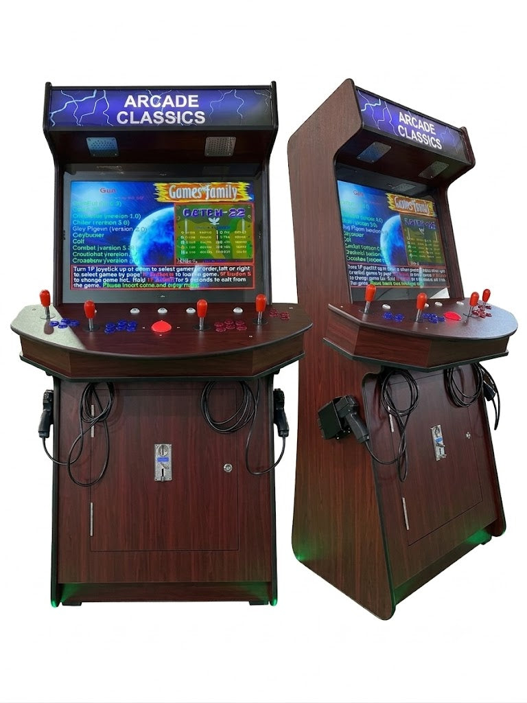 DW 4 Player Standup with 2 shooting guns Arcade Machine 4600 Retro Multi Cade Games  Dark Wood