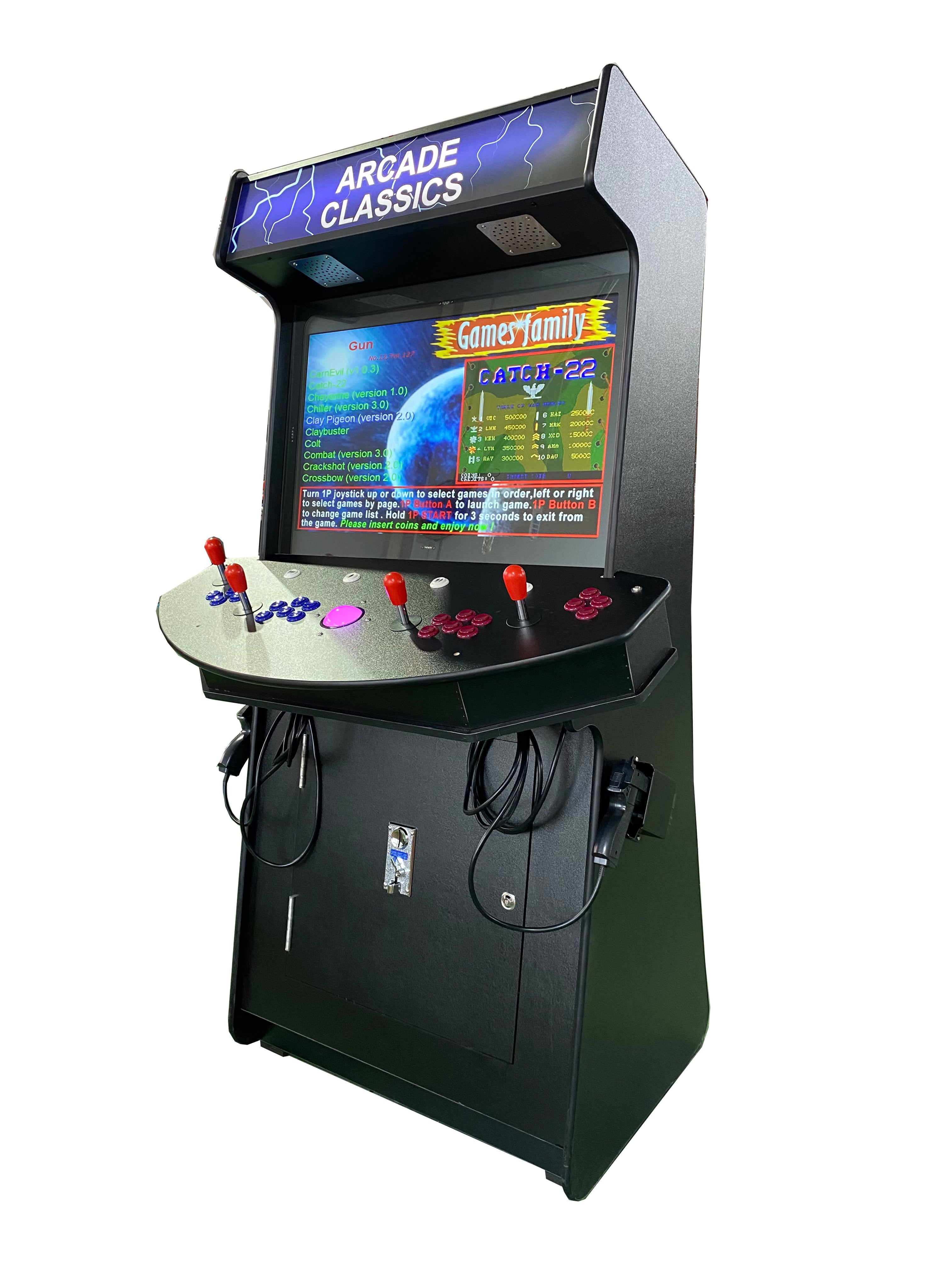 Multicade 4 Player Standup with 2 shooting guns Arcade Machine 4600 Retro Multi ...