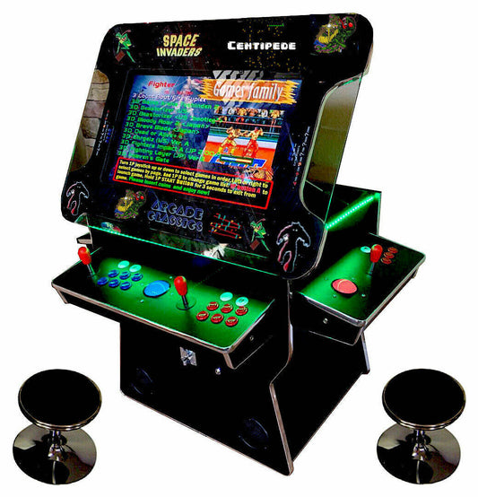 Cocktail Arcade Machine 4500 Games 32 inch screen Tilt Up Black Lift Up Retro Multi-cade Table