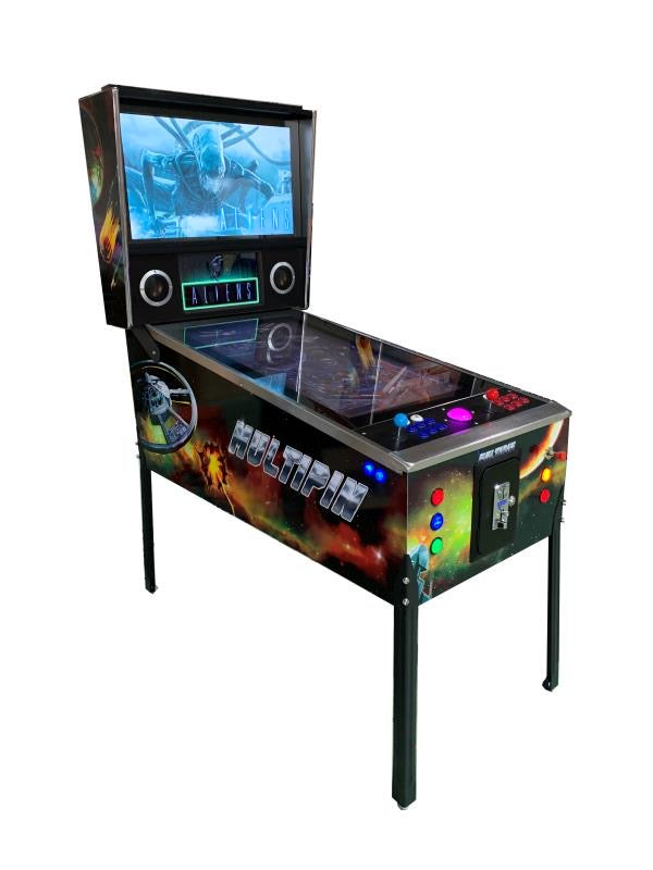 ABVIDEOARCADES Virtual Pinball 1300 PINBALL Games in 1 AND 307 classic 80s games with trackball- Full Size Machine