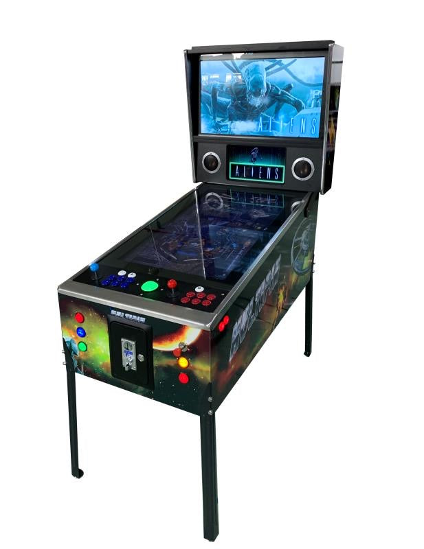 ABVIDEOARCADES Virtual Pinball 1300 PINBALL Games in 1 AND 307 classic 80s games with trackball- Full Size Machine