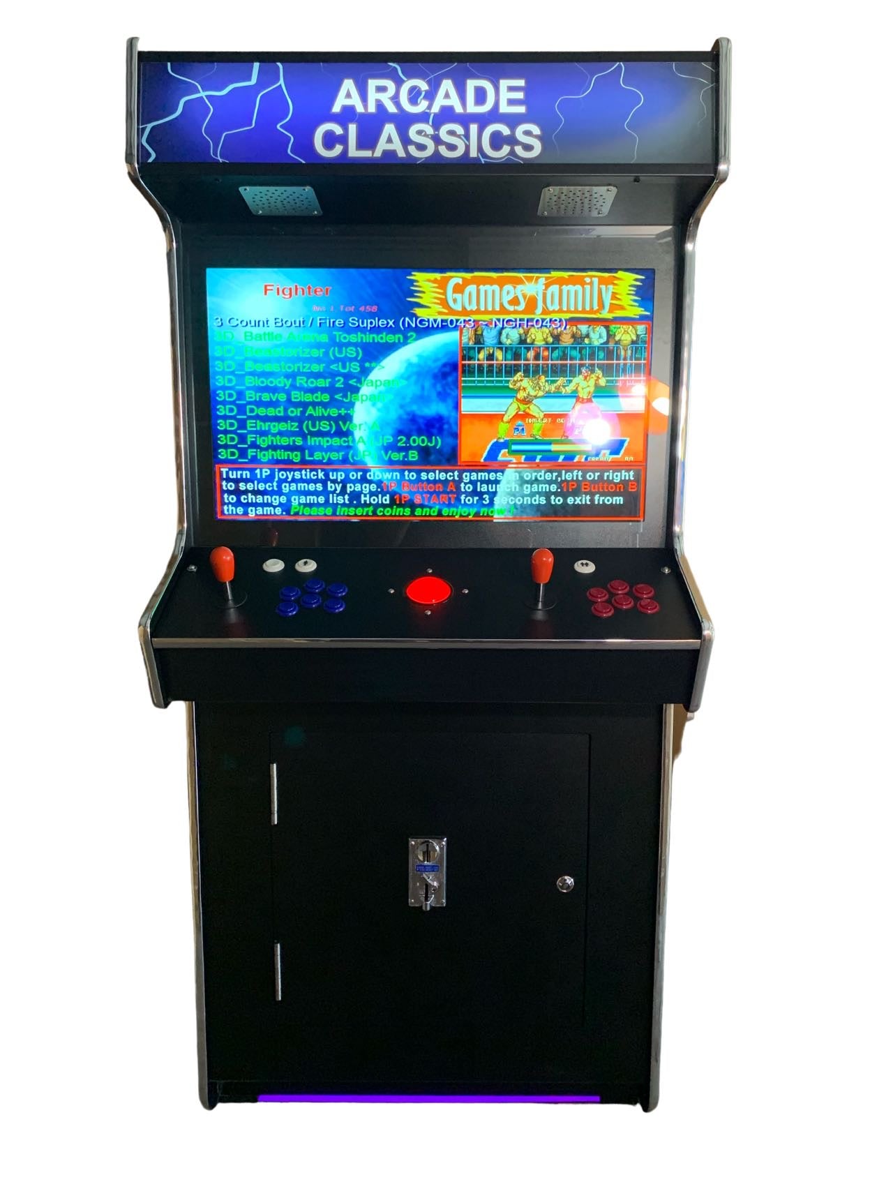 2 PLAYER STANDUP Arcade Machine 4600 Games Multi-cade  Upright Retro Cabinet Black