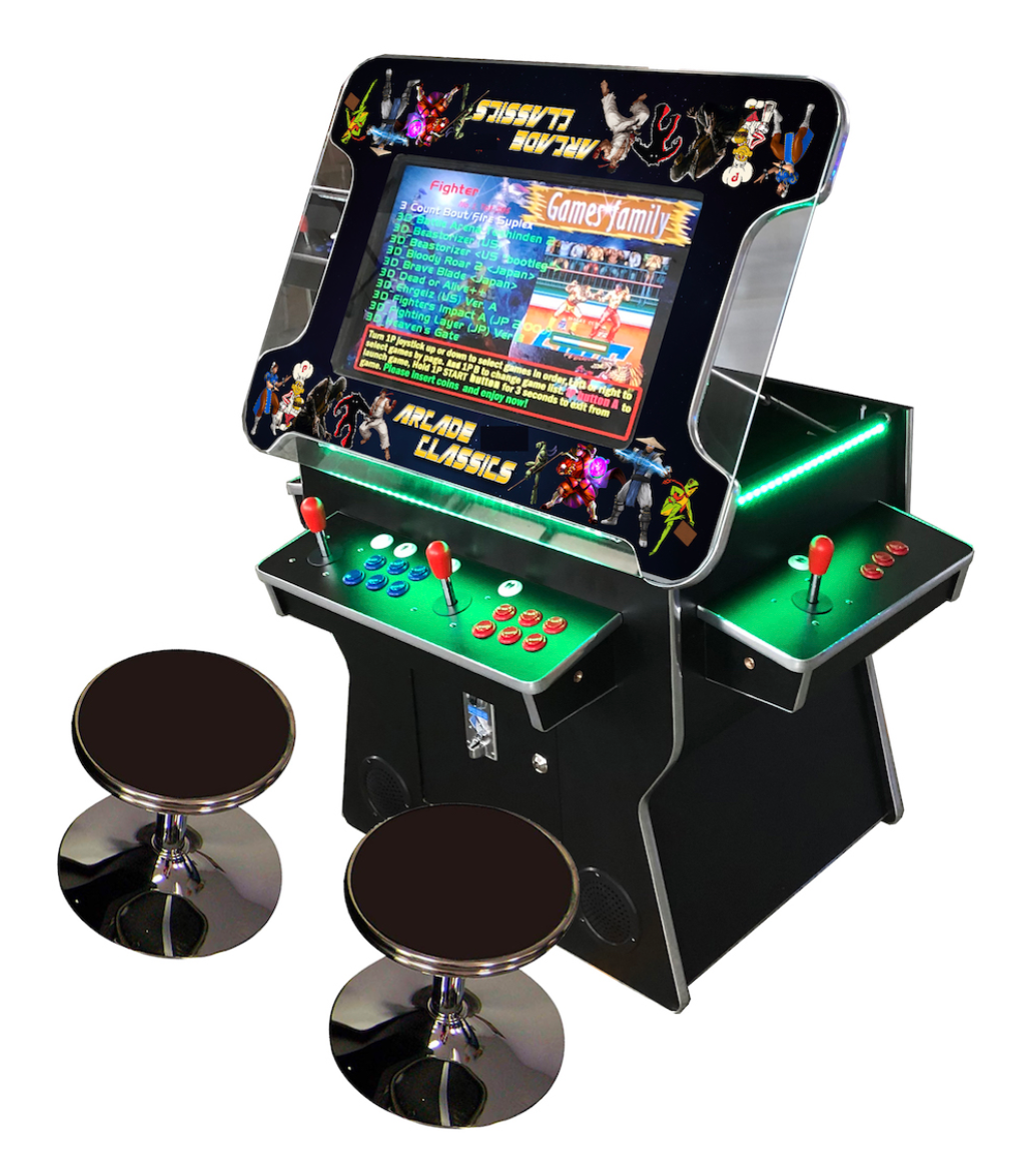 Lift Up Cocktail Arcade Machine 3505 Tilt Up Black NT Retro