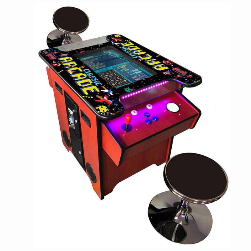 Abvideoarcades 412  Cocktail Arcade Machine TRACK BALL DARK WOOD
