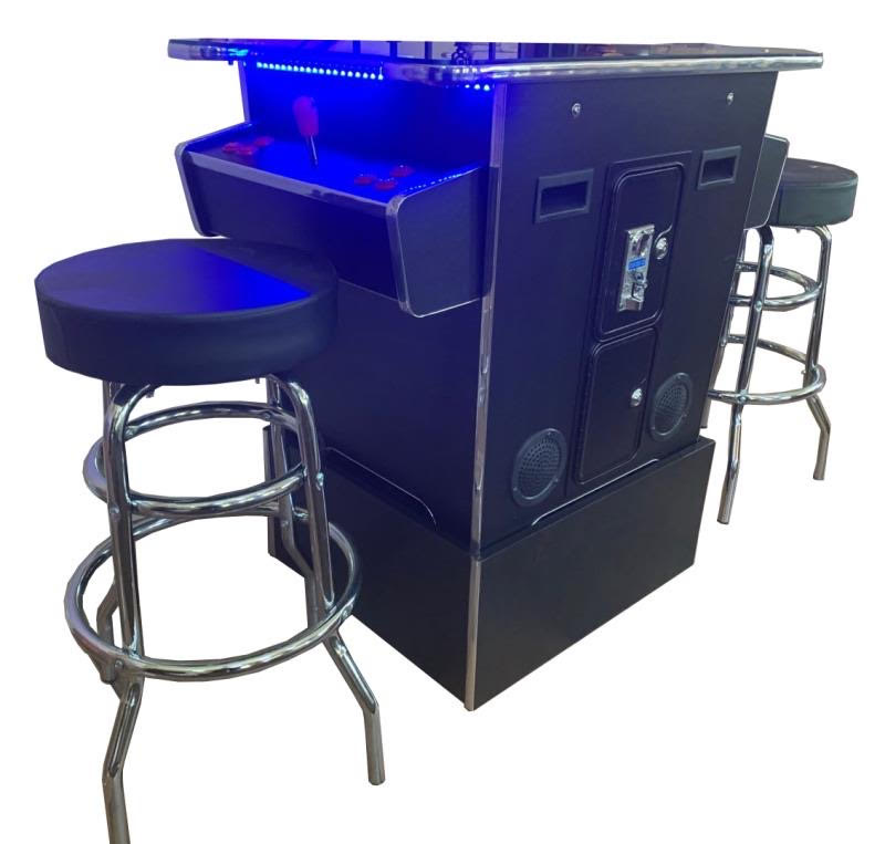 RISER COMBO 412 ARCADE COMMERCIAL COCKTAIL TABLE (side view)
